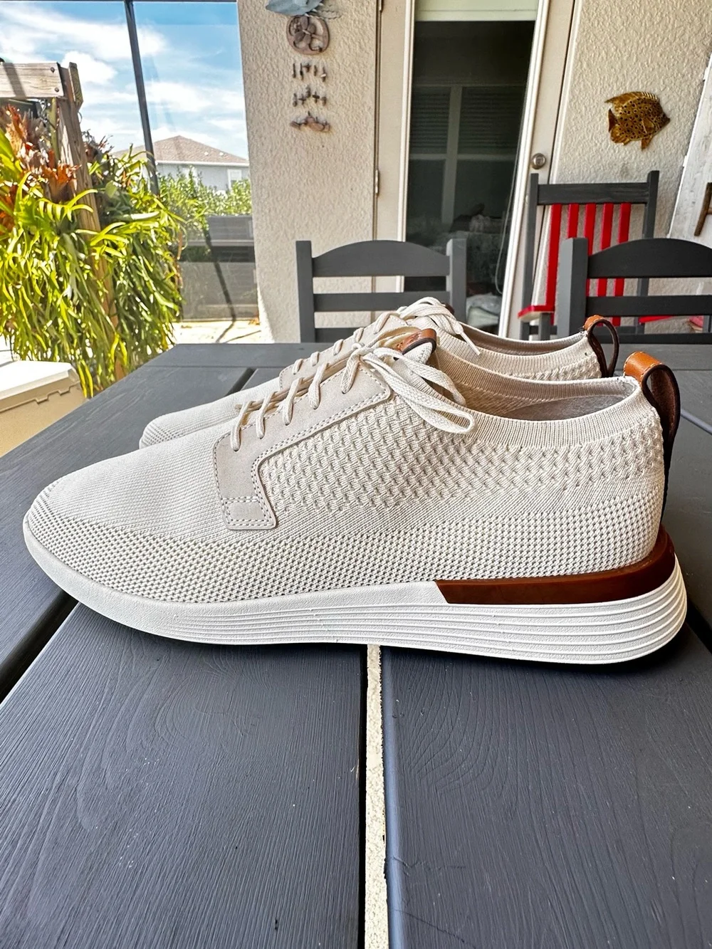 WOLF & SHEPHERD SwiftKnit™ Derby in Cream Men Size 10